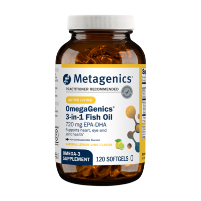 OmegaGenics® 3-in-1 Fish Oil 720 mg EPA-DHA 120 Softgel Capsules