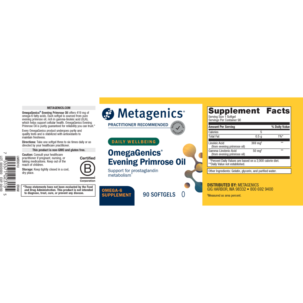 Product image for OmegaGenics® Evening Primrose Oil.
