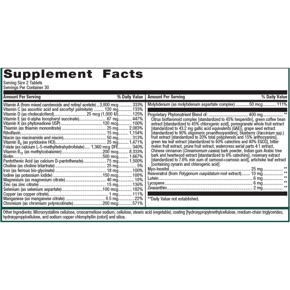 Product image for PhytoMulti® Multivitamin with Iron.