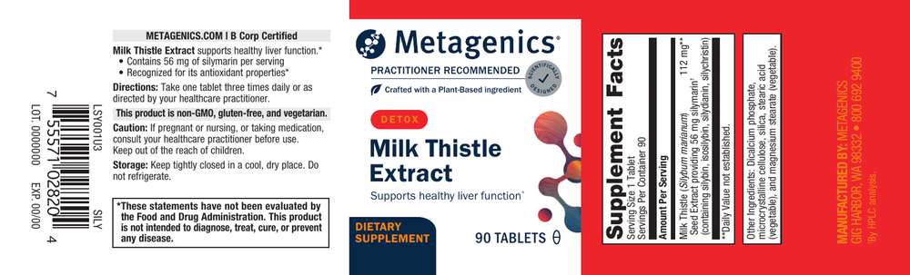 Product image for Milk Thistle Extract (formerly Silymarin 80™).