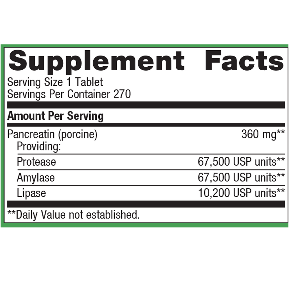 Product image for SpectraZyme Pancreatic Enzymes.