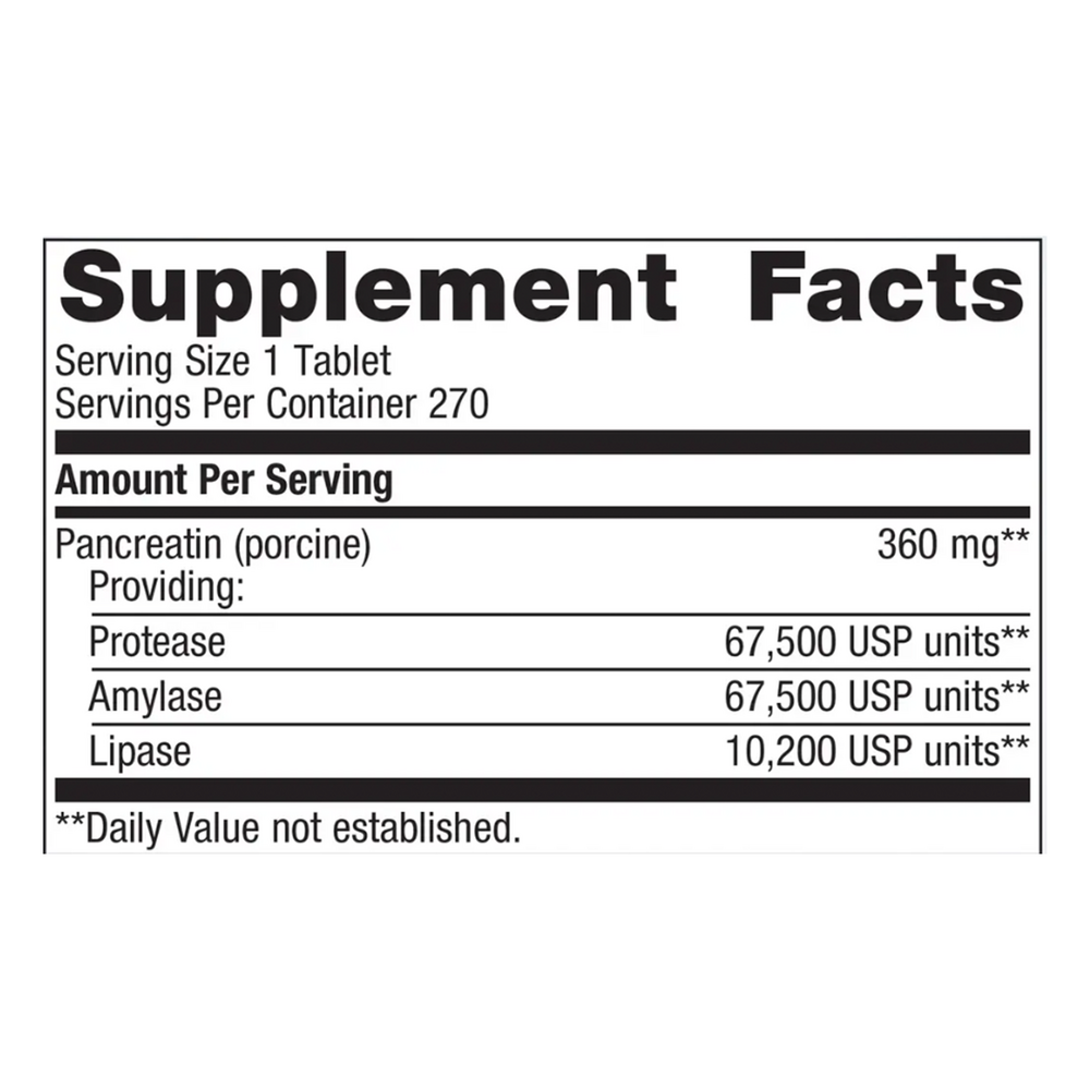 Product image for SpectraZyme Pancreatic Enzymes.
