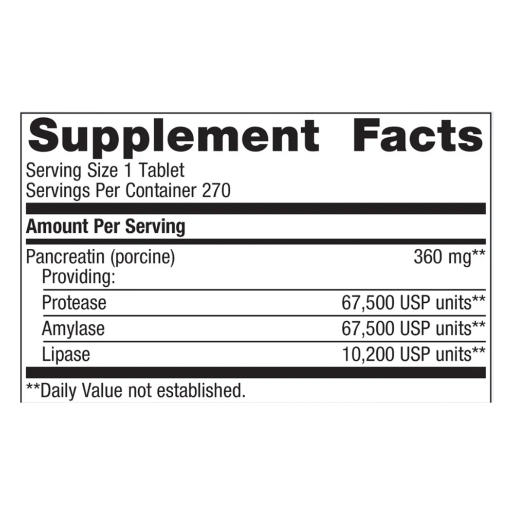 Product image for SpectraZyme Pancreatic Enzymes.