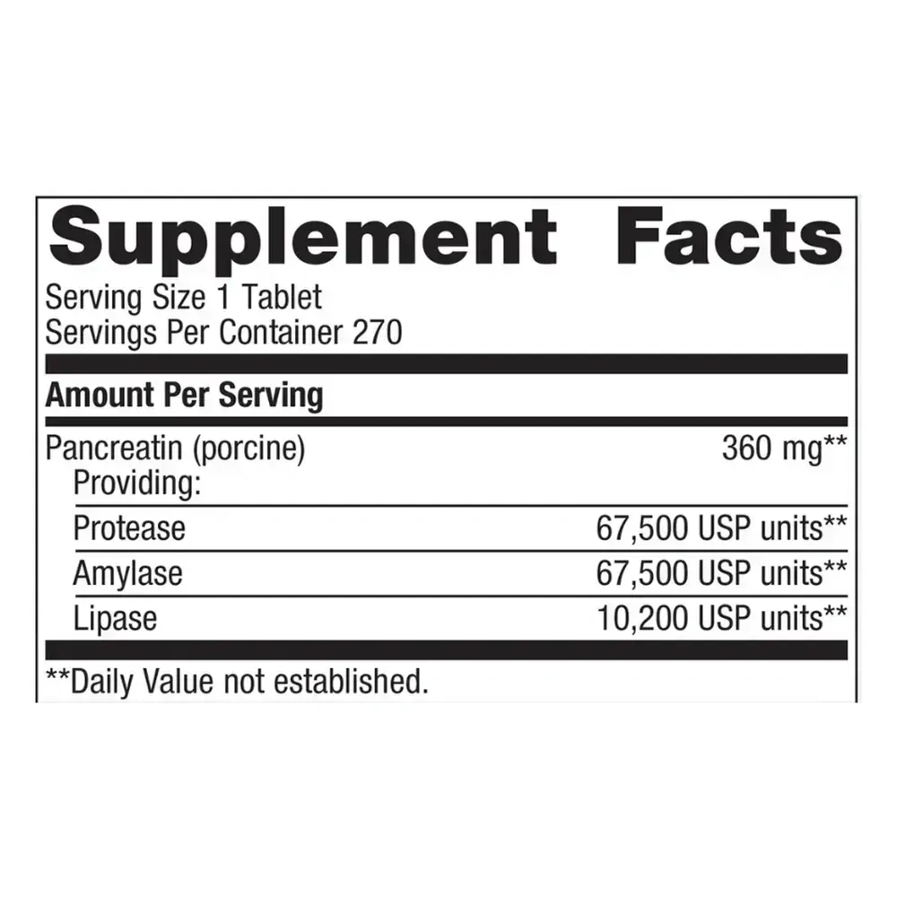 Product image for SpectraZyme Pancreatic Enzymes.