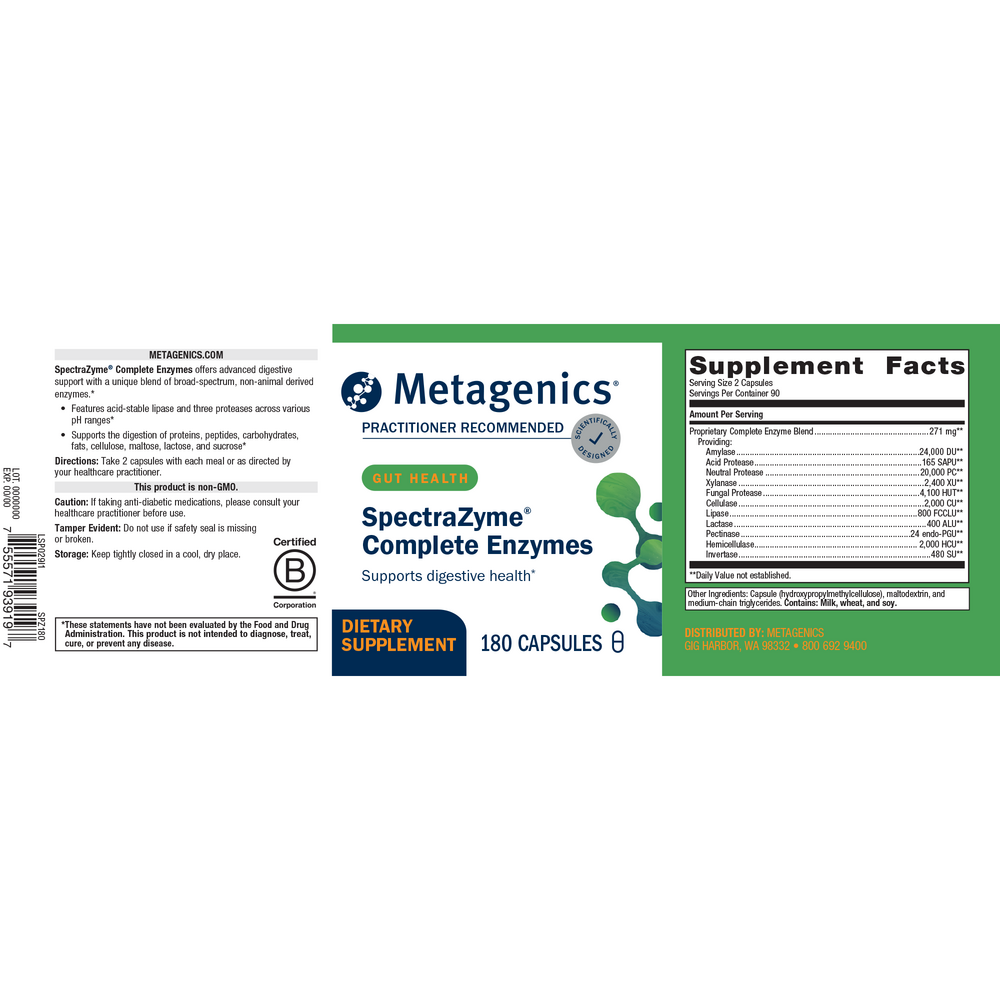 Product image for SpectraZyme Complete Enzymes.