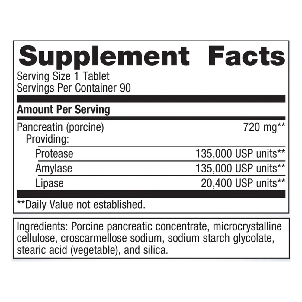 Product image for SpectraZyme® Pancreatic Enzymes Extra Strength.