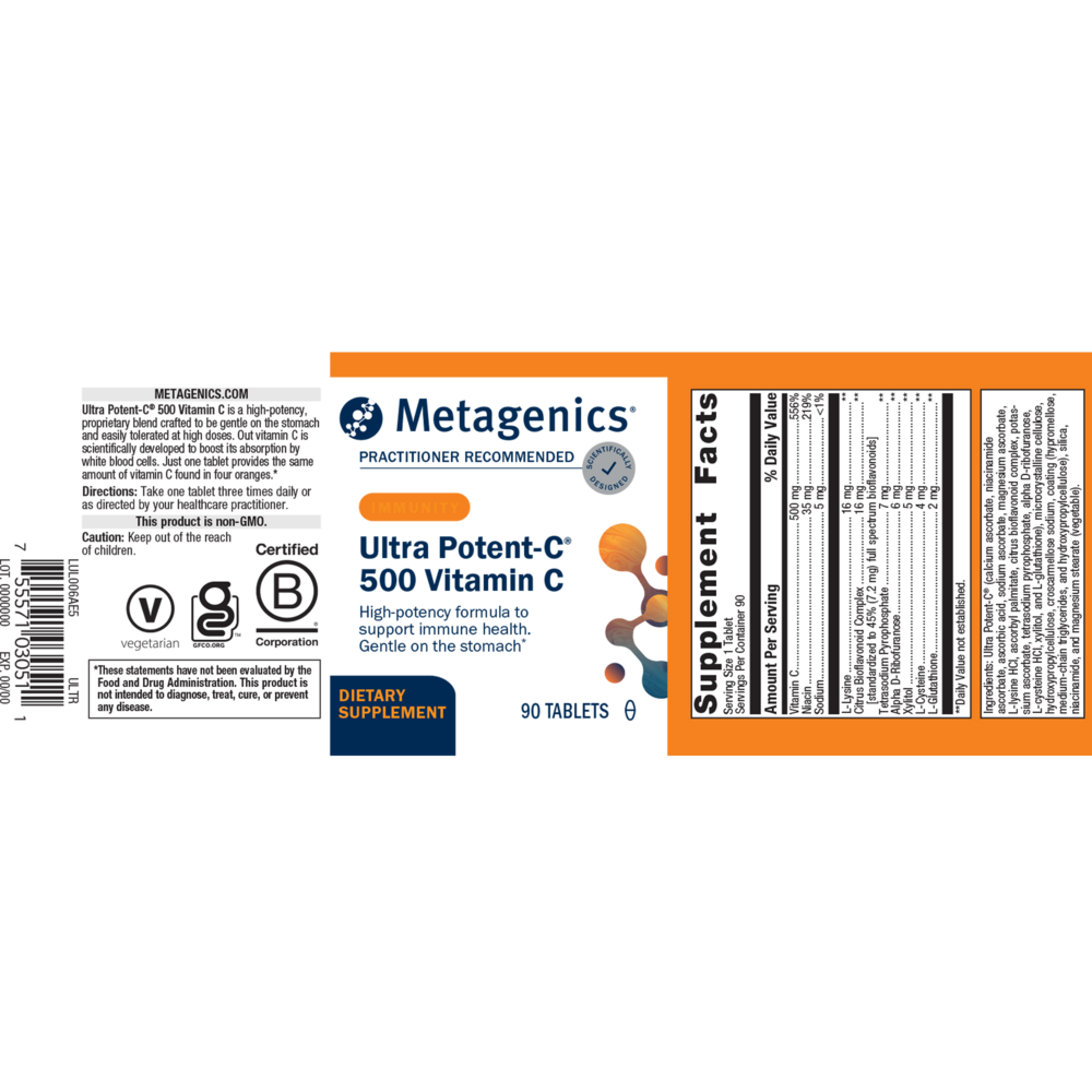 Product image for Ultra Potent-C® 500 Vitamin C.