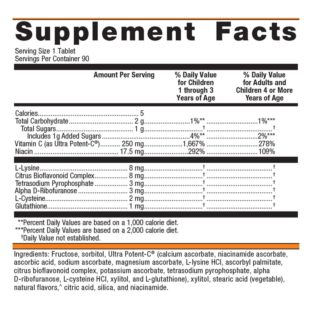 Product image for Ultra Potent-C® Vitamin C Chewable.