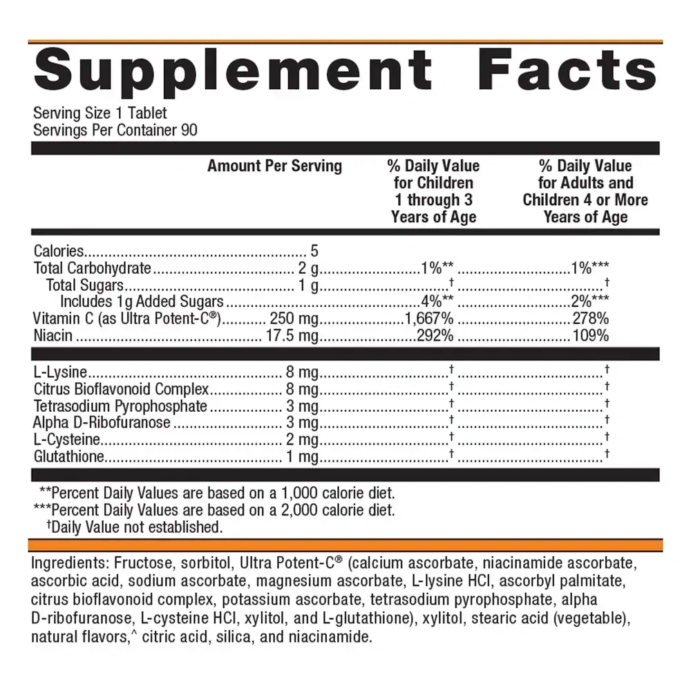 Product image for Ultra Potent-C® Vitamin C Chewable.