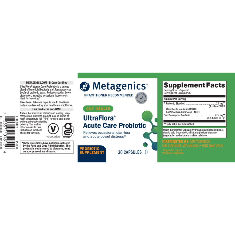 Product image for UltraFlora® Acute Care Probiotic.