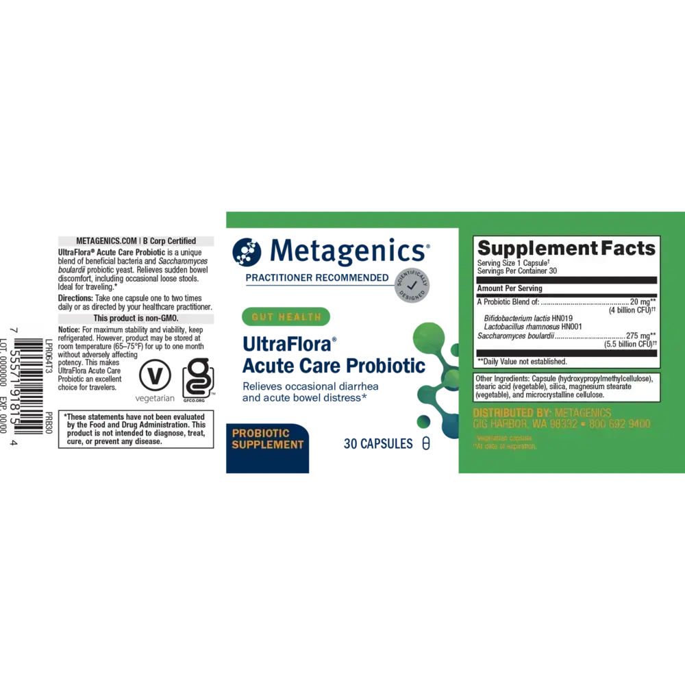 Product image for UltraFlora® Acute Care Probiotic.