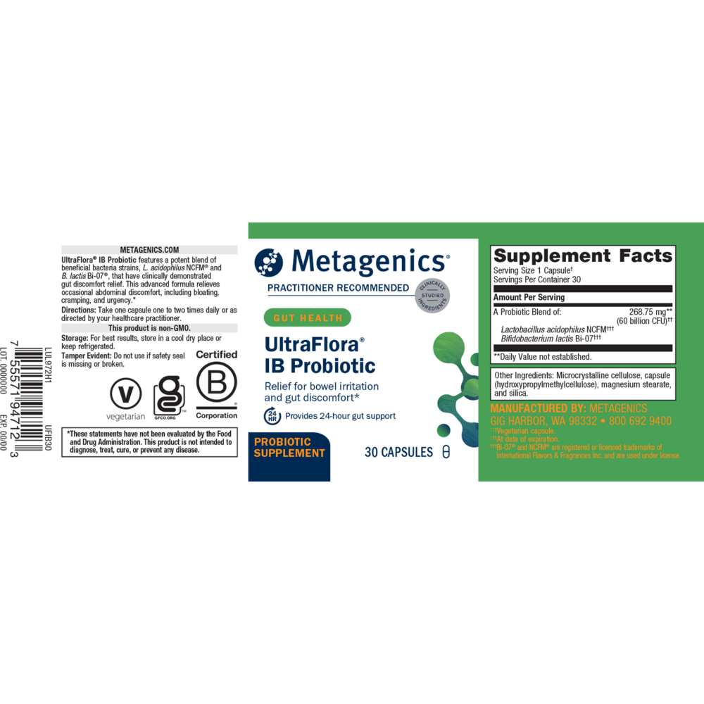 Product image for UltraFlora® IB Probiotic.