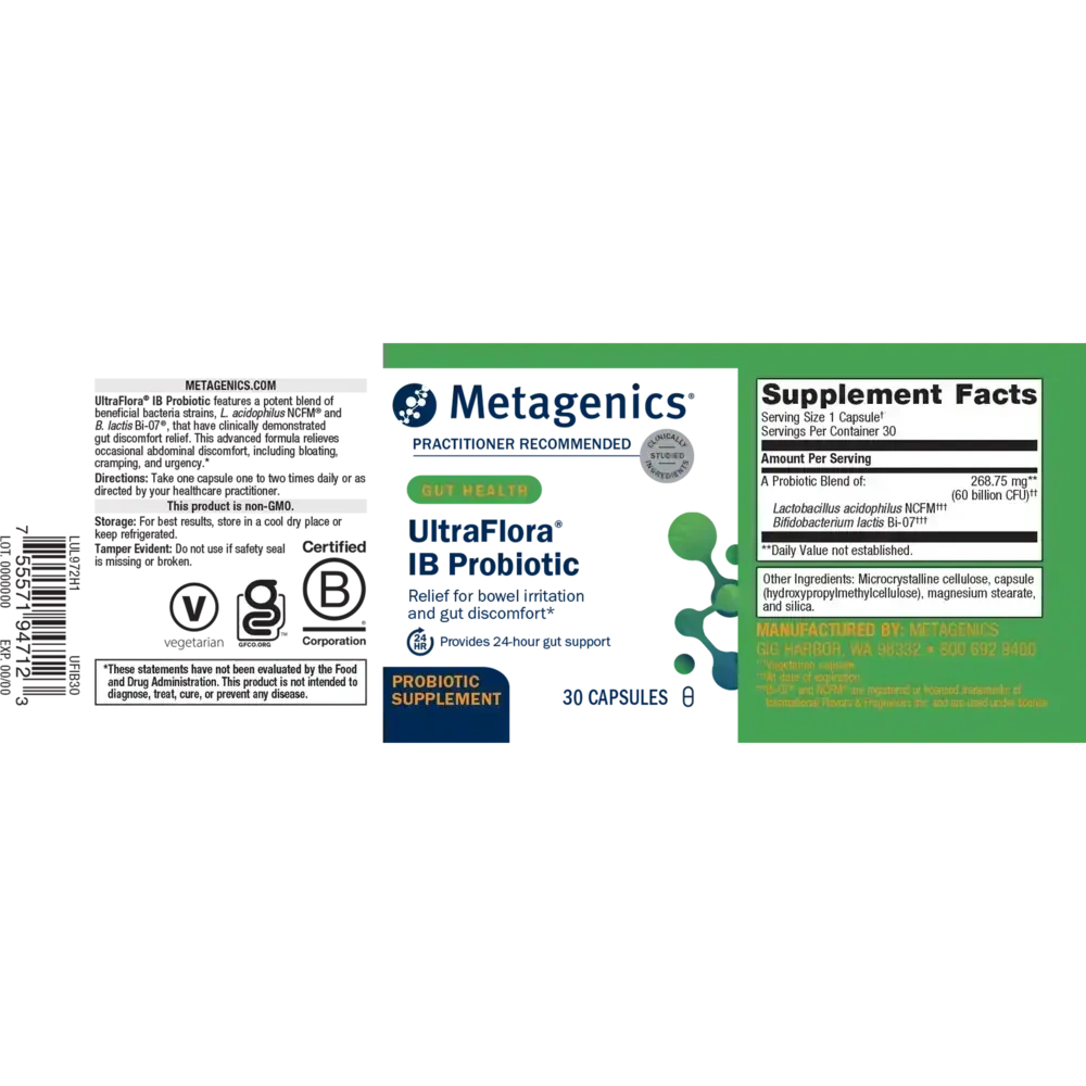 Product image for UltraFlora® IB Probiotic.