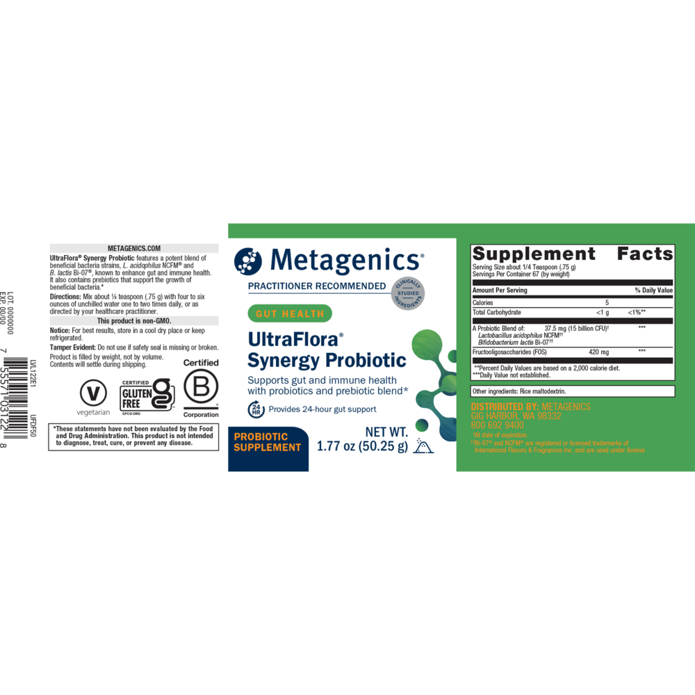 Product image for UltraFlora® Synergy Probiotic Powder.