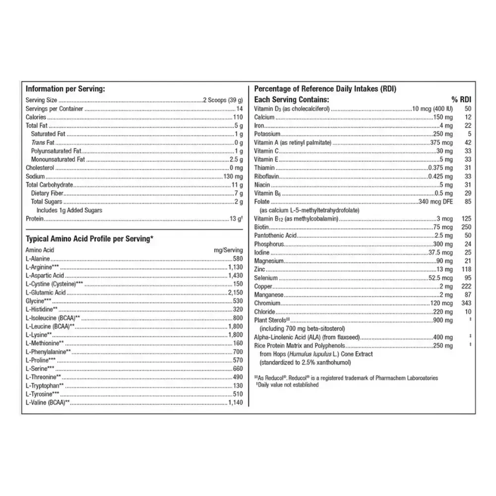 Product image for UltraMeal Cardio 360°® Pea &amp; Rice Protein, Chocolate.