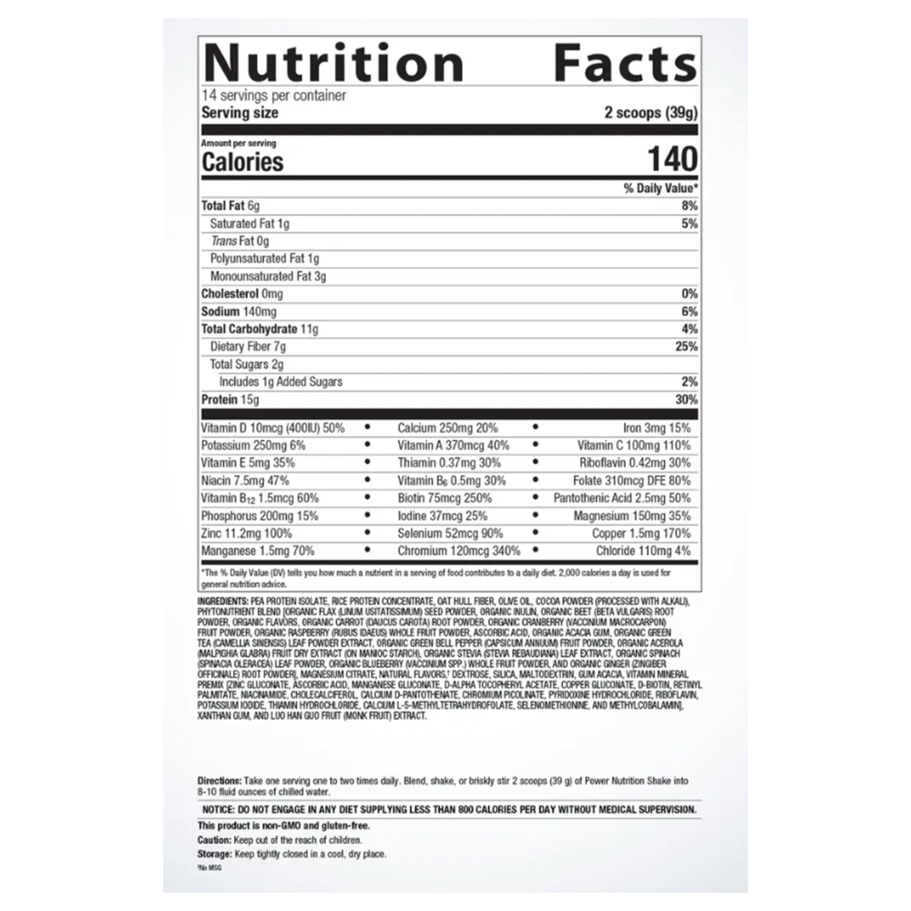 Product image for Power Nutrition Shake, Chocolate.