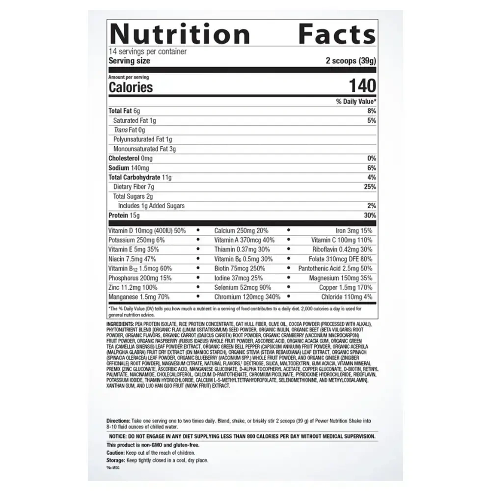 Product image for Power Nutrition Shake, Chocolate.