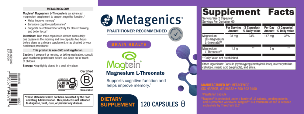 Product image for Magtein Magnesium L-Threonate.