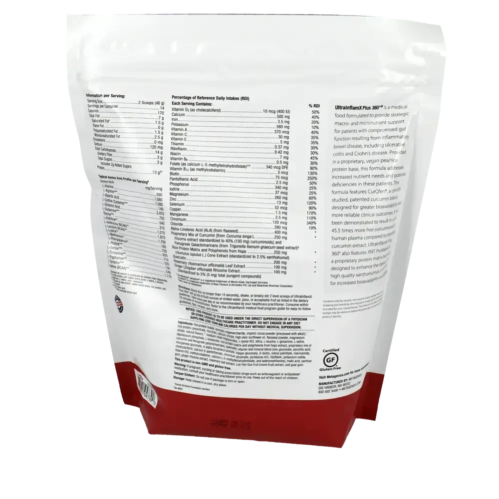 Product image for UltraInflamX Plus 360°®, Chocolate Orange - Medical Food for IBD &amp; Gut Function Support.