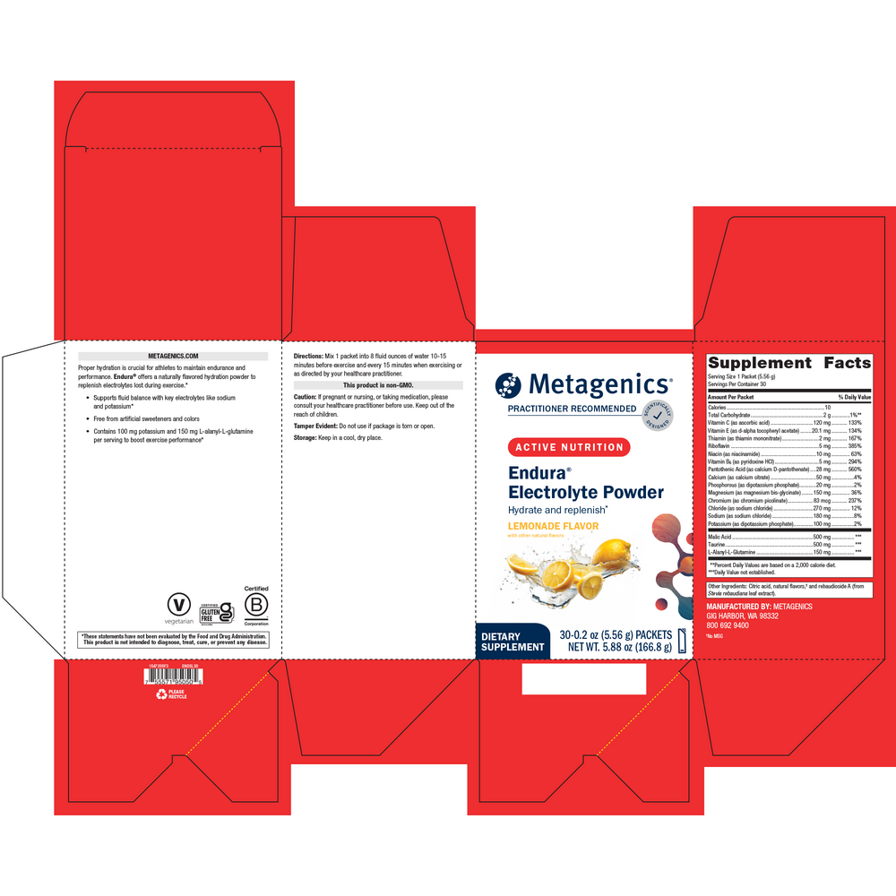 Product image for Endura Electrolyte Powder Lemonade flavor.