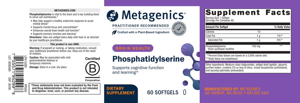 Product image for Phosphatidylserine.