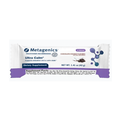 Ultra Calm Bar, Chocolate Coconut (California Only) 12 Count Metagenics