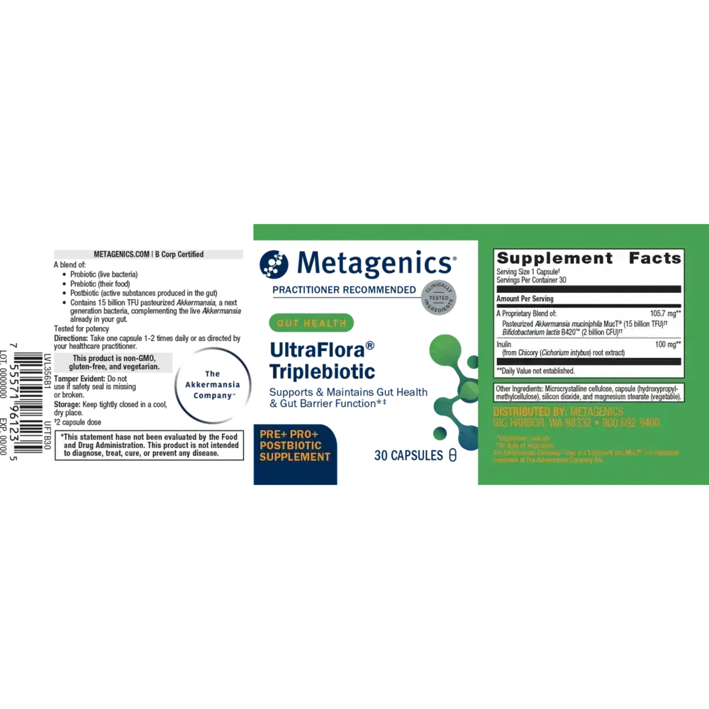 Product image for UltraFlora® Triplebiotic with Akkermansia.