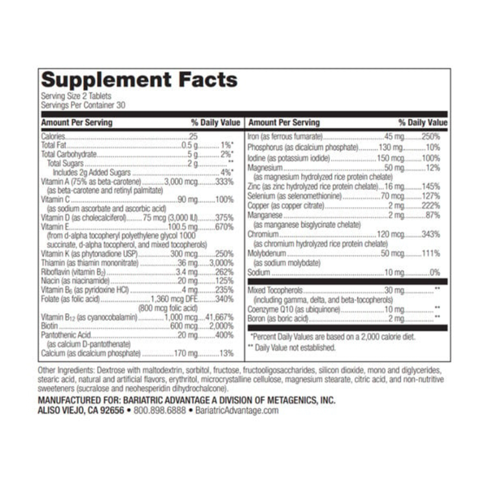 Product image for Advanced Multi EA Chewable Mixed Fruit.