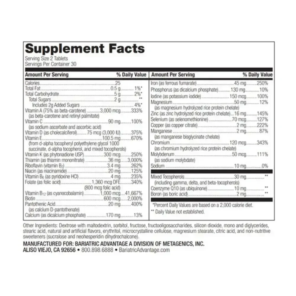 Product image for Advanced Multi EA Chewable Mixed Fruit.