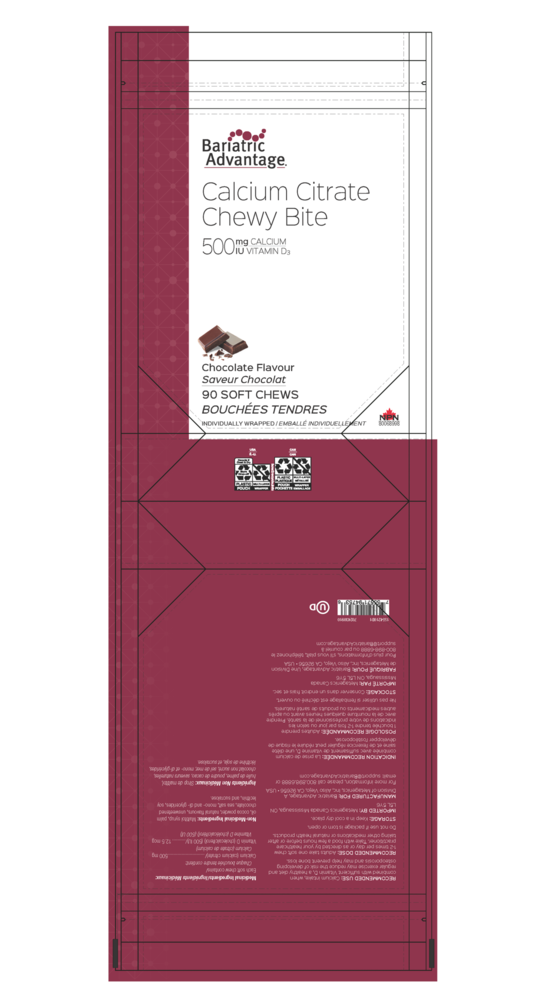 Product image for Calcium Citrate Chewy 500mg Chocolate.