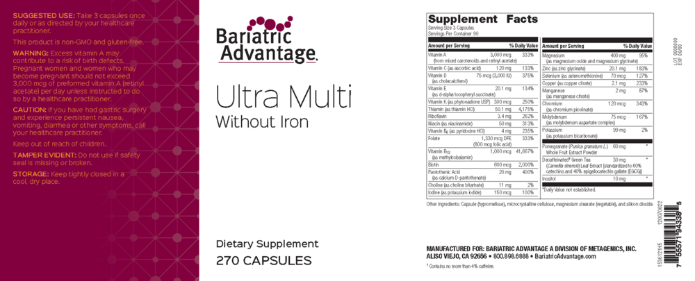 Product image for Ultra Multi Formula without Iron.