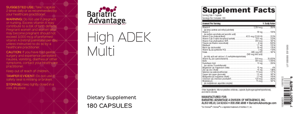 Product image for High ADEK Multi Capsule.