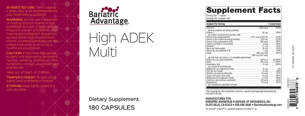 Product image for High ADEK Multi Capsule.