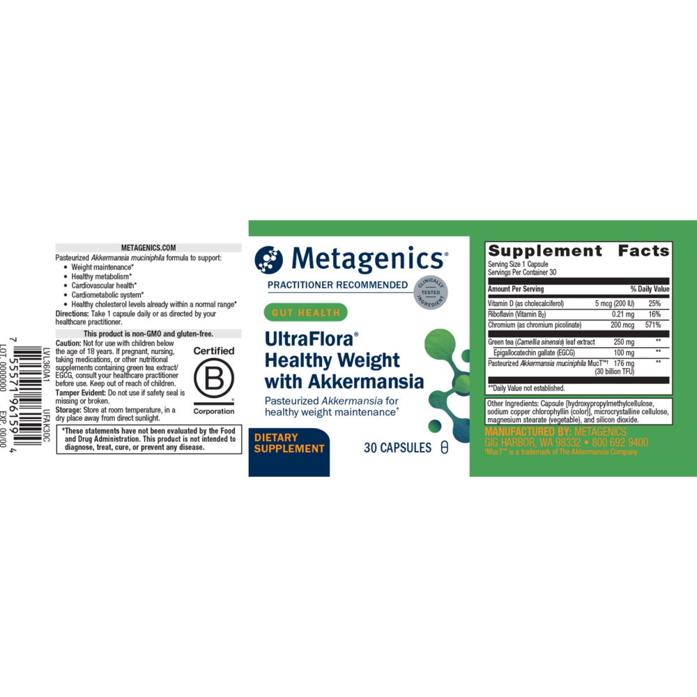 Product image for UltraFlora Healthy Weight with Akkermansia.