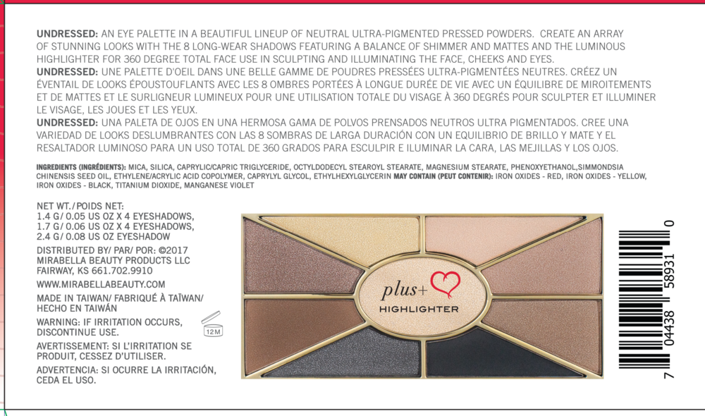 Product image for Eyeshadow Collection, Undressed.