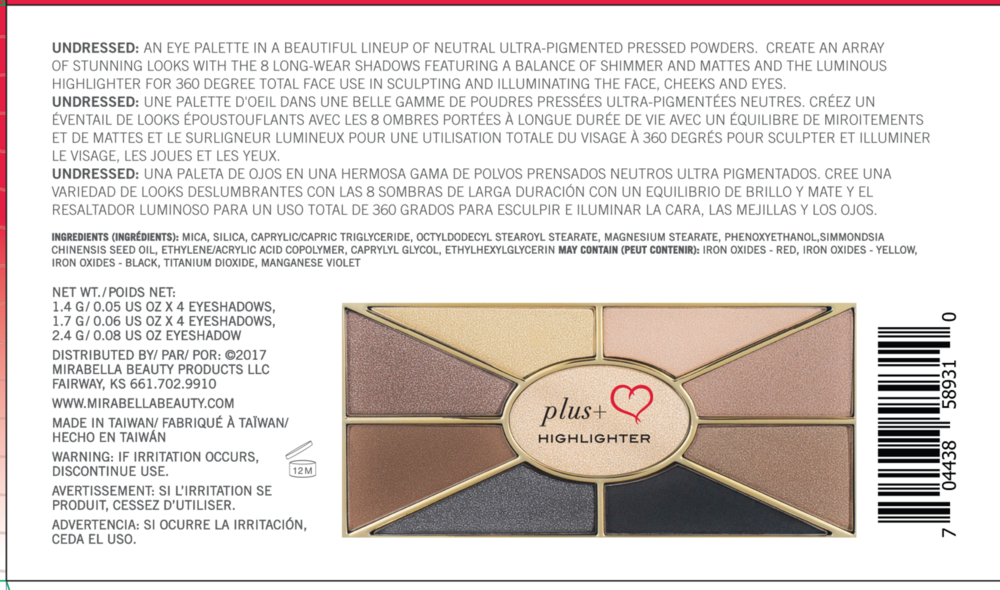 Product image for Eyeshadow Collection, Undressed.