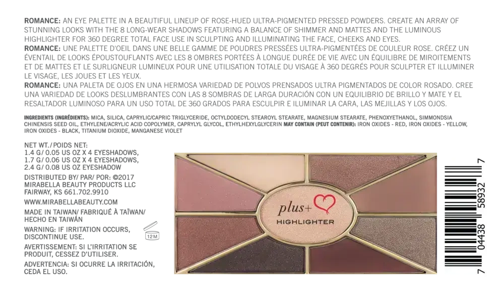 Product image for Eyeshadow Collection, Romance.