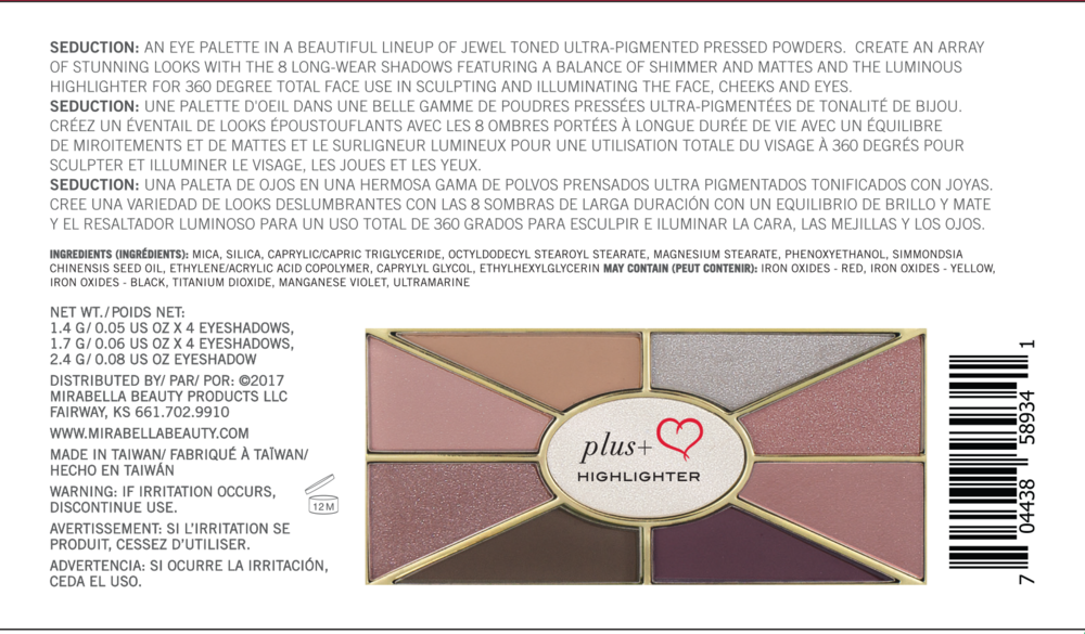 Product image for Eyeshadow Collection, Seduction.