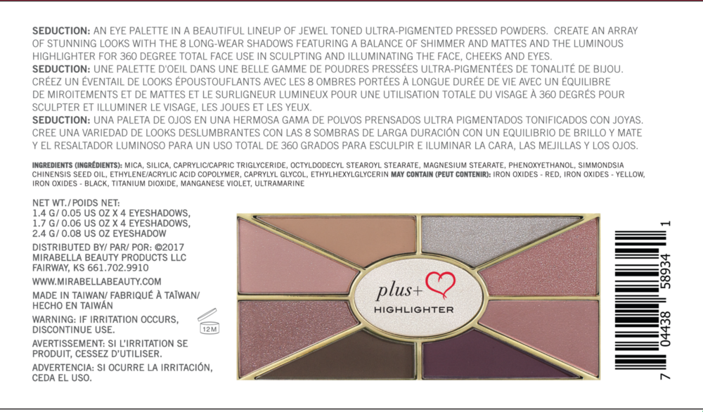 Product image for Eyeshadow Collection, Seduction.