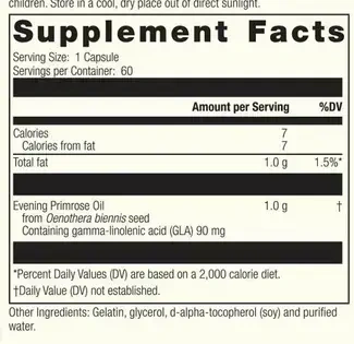 Product image for Evening Primrose Oil.