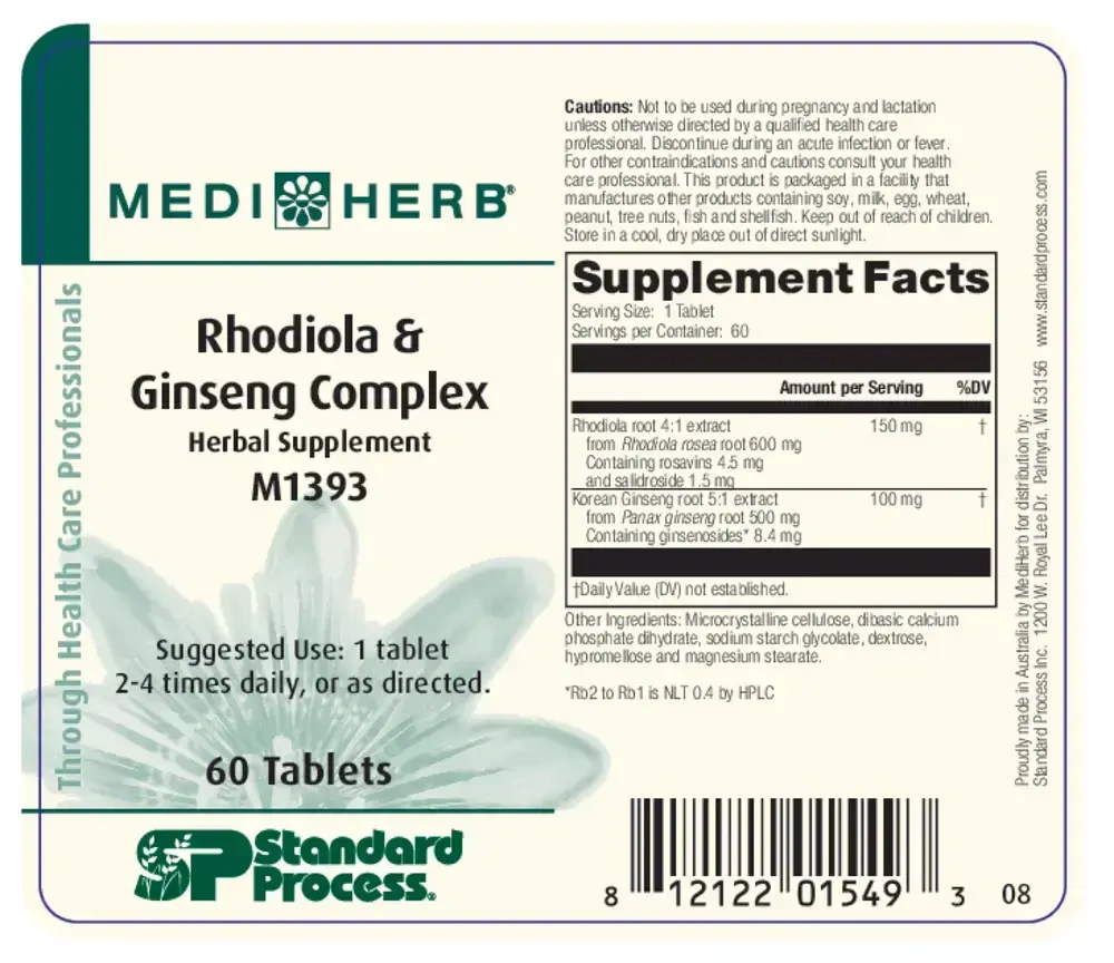 Product image for Rhodiola &amp; Ginseng Complex.