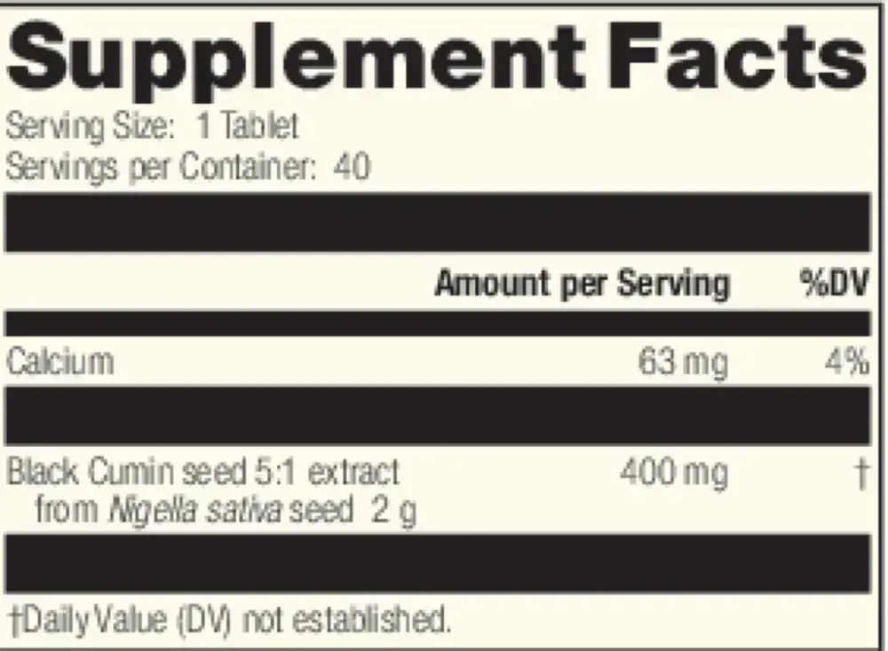 Product image for Black Cumin Seed Forte.