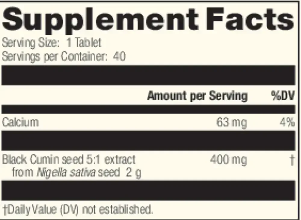 Product image for Black Cumin Seed Forte.