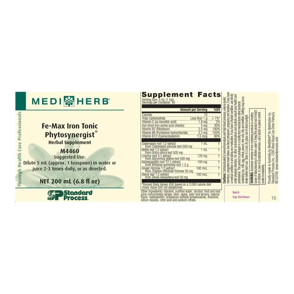 Product image for Fe-Max Iron Tonic Phytosynergist®.