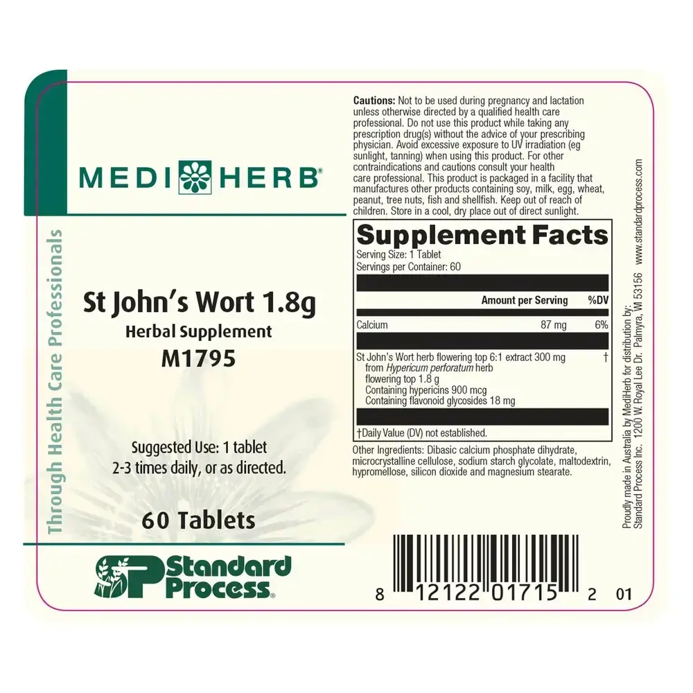 Product image for St John's Wort 1.8g.