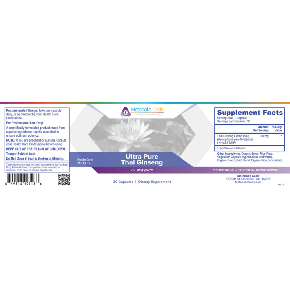 Product image for Ultra Pure Thai Ginseng.