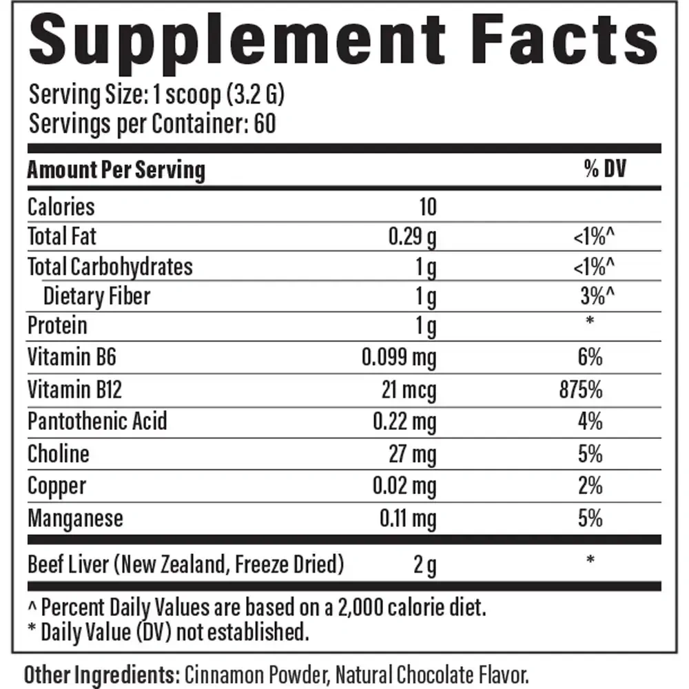 Product image for Ultra Pure Liver Concentrate, Chocolate.