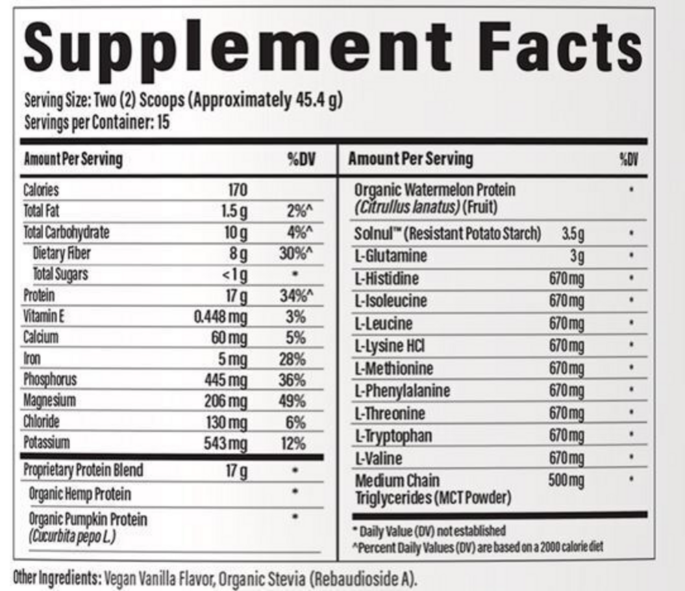 Product image for Mega Hemp Protein, Vanilla.