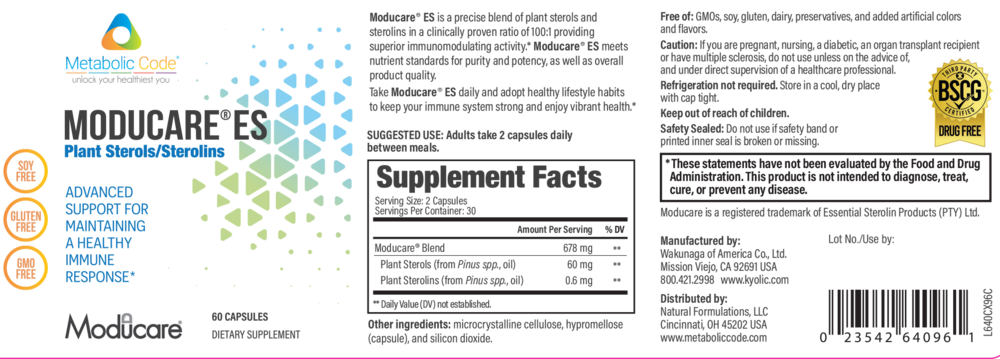 Product image for Metabolic Code Moducare ES.