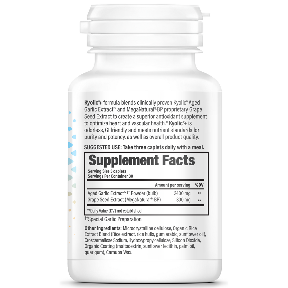 Product image for Kyolic®+ Aged Garlic Extract™ with MegaNatural-BP® Grape Seed Extract.